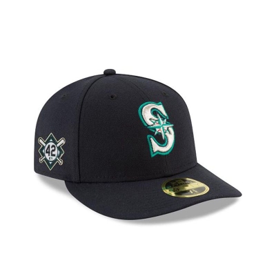 Blue Seattle Mariners Hat - New Era MLB Jackie Robinson Day Low Profile 59FIFTY Fitted Caps USA5043871